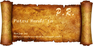 Petru Renáta névjegykártya